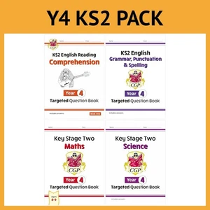 KS2 Year 4 English Maths Science Question Books Pack Ages 8-9 CGP with Answers - Picture 1 of 12