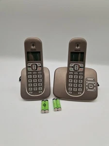 Philips XL595 2 Duo Großtastentelefon Seniorentelefon Anrufbeantworter Akkus - Bild 1 von 4