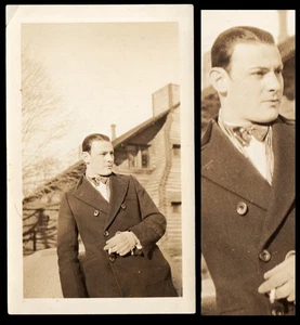 SMUG SEXY GAY MOVIE STAR HOT VALENTINO WANNABEE POSER MAN ~ 1920s PHOTO - Bild 1 von 2