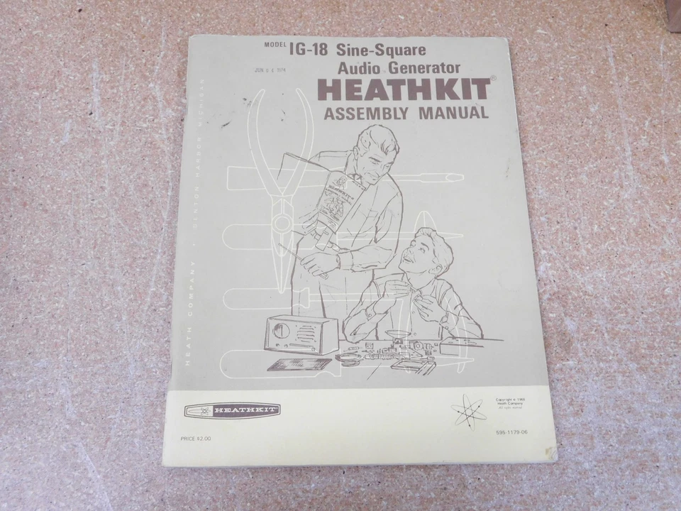 Heathkit IG-18 Sine-Square Audio Generator User Manual + Schematics (original) - Image 1 of 1