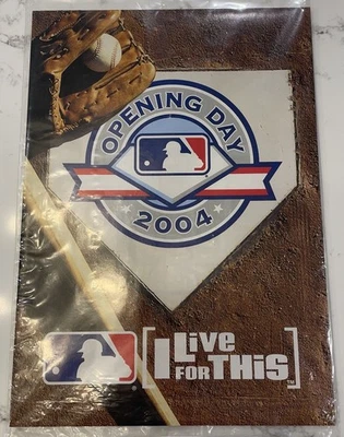 MLB Baseball Opening Day Program 2004 & Upper Deck  Cards Sealed Jim Thome - Image 1 of 2
