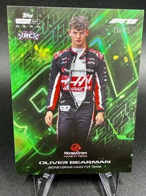 Topps F1 Formula 1 Lights Out 2025 # Oliver Bearman RC Nero Blue Parallel /75 - Bild 1 von 2