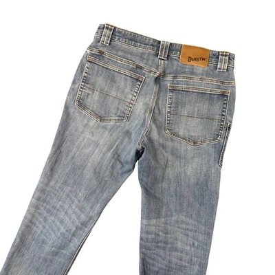 Pantalones de mezclilla azul 32x34 Duluth Trading Co Ballroom doble flexible ajustados Foto 1 de 4