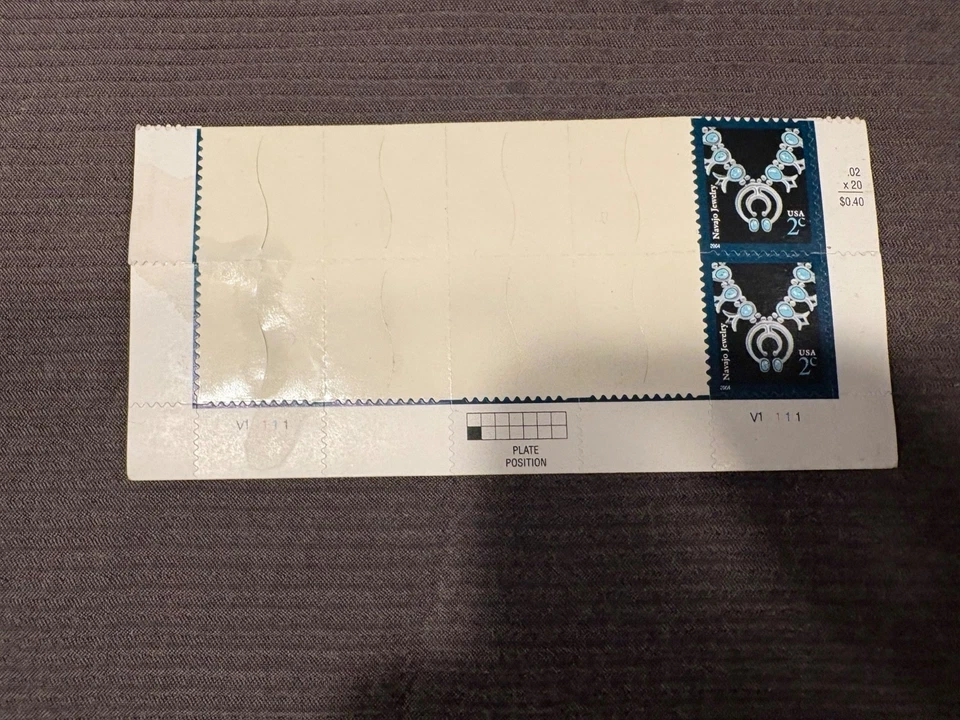 lot of 2 US 3758B Navajo Jewelry 2c   2011 stamps - Image 1 of 1