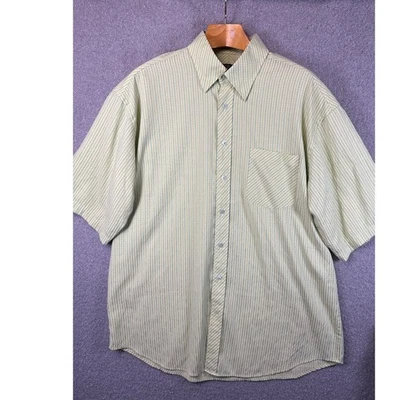 Bugatchi Uomo Men XXL Short Sleeve Button Up Shirt Oversized Career Office Study - Image 1 of 4
