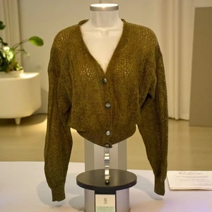 Pomandère Italy Mohair Wollmischung Knopf Strickjacke Pullover Gr. 4 - Bild 1 von 9