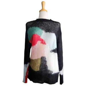 Zara Colorblock Wollmischung offener Strickpullover Damen Größe S - Bild 1 von 8
