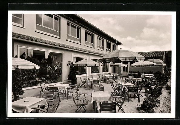 Ansichtskarte Pforzheim, Cafe Wagner, Terrasse  - Bild 1 von 2