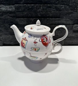 Whittard Of Chelsea Fine China Teapot And Cup Tea For One -GG01 - Picture 1 of 8