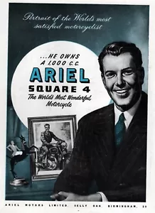 1951 Ariel Square Four 1000 Motorrad Original Printanzeige - Bild 1 von 1