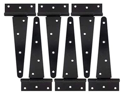 Correa en T para cobertizo bisagra para puerta bisagra de alta resistencia bisagras para puertas de granero 6 8 pulgadas Foto 1 de 4