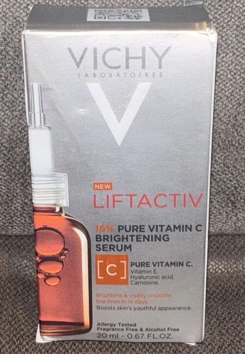 Vichy Pure Vitamin C Brightening Serum 20ml Hyaluronic Vitamin E Radiant