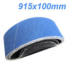915mm x 100mm Sanding Belts Zirconia Abrasive Linishing Metal 40 60 80 120 Grit