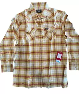 Kimes Ranch Damen Flanell Western Hemd Neu mit Etikett Gr. S gold kariert Druckknopf MUSTER - Bild 1 von 8
