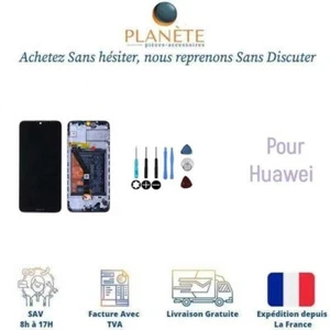 Original Ecran LCD Complet Noir Sur Châssis et Batterie Pour Huawei Y6p - Photo 1 sur 1