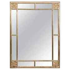Simple and Elegant Gilded Carved Wood French Directoire Wall Mirror, Circa 1940