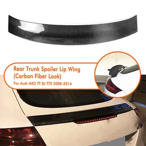 For Audi MK2 TT 8J TTS 2008 2009 2010-2014 Black Rear Trunk Spoiler Wing Lip - Picture 1 of 12