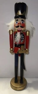"Soldado Cascanueces de madera de 8"" en rojo/negro con espada" - Imagen 1 de 10