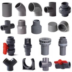 PVC Metric Plumbing Fittings Pipe For Aquarium Fish Tank Pond Solvent Weld - Picture 1 of 16