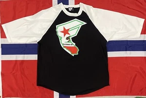 Famous Stars & Straps California Flag Logo Black w White Sleeves XXL T-Shirt EUC - Picture 1 of 7
