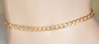 Cintura donna oro dorata catena anelli ovali metallo cinta gioiello regalo UX174 - Immagine 1 di 2