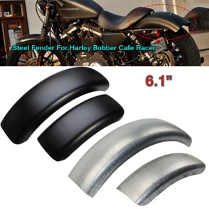 Motor 6.1'' Flat Rear Trailer Custom Steel Fender For Harley Bobber Cafe Racer - Picture 1 of 18