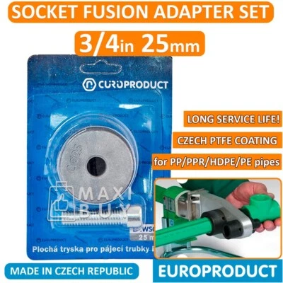 Socket Fusion Welding Adapter Set for Metric DVS Plastic Pipes PP/PPR/PE 25 mm - Image 1 of 4