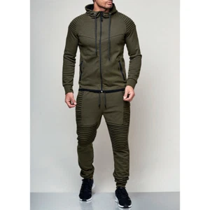 Autumn Combination Hooded Sweatshirt + Pants 2-piece Fleece Set - Picture 1 of 14