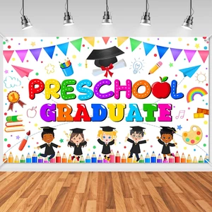 Preschool Graduation Backdrop Banner Preschool Graduation Banner for Preschool G - Picture 1 of 12