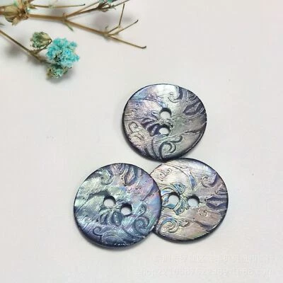 10x Chinese Style 2 Holes Buttons DIY For Coat Sewing Flat Button Accessory Chic - Image 1 of 4