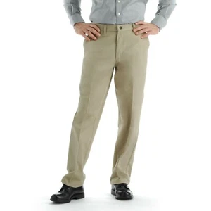 Pantalón Para Hombre Sin Hierro Pliegue Permanente Frente Plano Talla 34 x 30 Taupe Lee NUEVO - Imagen 1 de 2