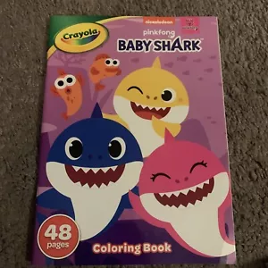 BABY SHARK Cartoon Coloring Book Crayola Nickelodeon Pinkfong New - Picture 1 of 3
