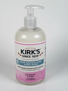 Kirk's Odor Neutralizing Hand Wash Soap Rosemary & Sage 12 Fl Oz Sensitive Skin - Picture 1 of 4