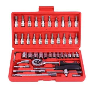 46pcs/Set Socket Wrench Diy Repair Tool Kit Ratchet - Picture 1 of 9