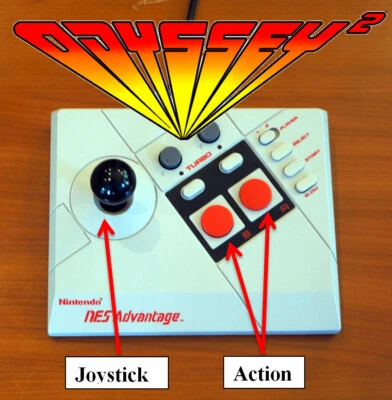 Nintendo NES Advantage Modded Controller Joystick for Magnavox Odyssey 2 Mod - Image 1 of 4