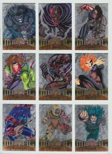 Marvel Metal SILVER FLASHER 1995 set di carte parallele completo (137) Fleer - Foto 1 di 16