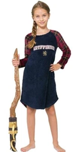 Harry Potter Gryffindor Girls Long Sleeve Plush Nightgown Kids size 6/6X - Picture 1 of 12