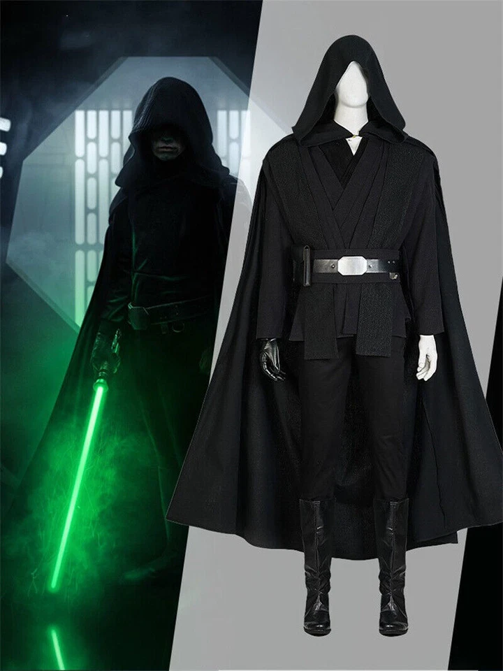 Star Wars Mandalorian Luke Skywalker Cosplay Men Costume Halloween Cloak Suit - Image 1 of 4