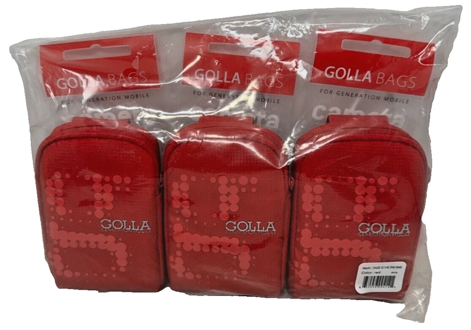 Golla Bag Pouch G1145 Red For Generation Mobile For Phone Camera Lot Of 3 Foto 1 de 3