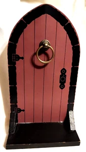 Wood Fairy / Garden Door for Use or Decorating Craft 11" tall X 6" wide, 3" base - Picture 1 of 4