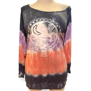 Torrid Tie Dye Cosmic Dreamer Off Shoulder Pullover French Terry Sweatshirt 6X - Picture 1 of 3