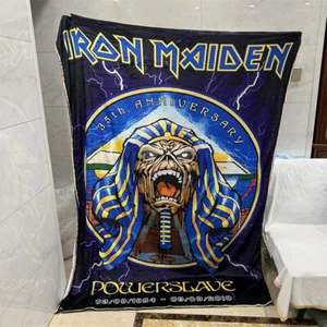 Rockband Iron-Maiden Decke Decken Flanell Modedecke Bett Geschenk - Bild 1 von 8