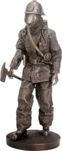 US Firefighter with Fire Axe - Summit Collection #8779 -12" Bronzed Resin Statue - Picture 1 of 2