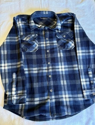 Freedom Foundry Navy Super Plush Plaid Shirt Jacket Size XL Soft Shacket - Image 1 of 4