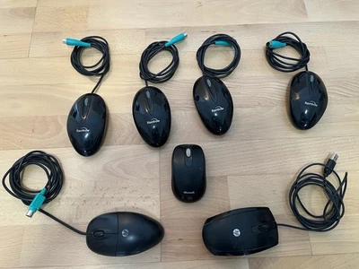 7 x PC Maus Diverse Konvolut Hp Rainbow Microsoft Schwarz PC - Bild 1 von 4