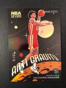 Zaccharie Risacher RC 2024-25 NBA Hoops Anti Gravity Gold Artist Proof 03/10 SSP - Picture 1 of 2
