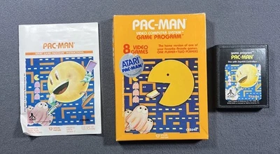 Original PAC-MAN 1981 For Atari 2600 In Box With Manual DAMAGED BOX - Image 1 of 3