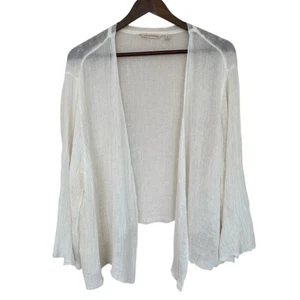 Soft Surroundings Gauze 100% Linen Crinkle Wrap Open Cardigan 3X - Picture 1 of 5