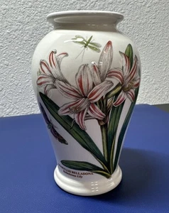 Portmeirion Botanic Garden 6.5" Canton Vase Amaryllis Belladonna Lily England - Picture 1 of 10