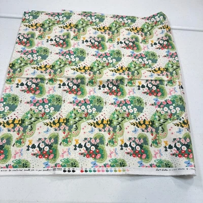 love letter moda quilting fabric green floral roses cotton 44x81 - Image 1 of 4